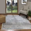 Image de LIVABLISS Tapis de Salon à Poils Courts Doux Vintage Oriental DANIA 160x215cm Bleu/Blanc