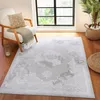 Image de LIVABLISS Tapis de Salon à Poils Courts Doux Vintage Oriental AZRA 200x275cm Gris/Blanc