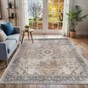 Image de LIVABLISS Tapis Lavable Machine Vintage Oriental ALORA 120x170cm Brun/Ivoire