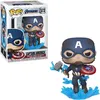 Image de Figurine Funko Pop! Marvel : Endgame - Capt America avec bouclier cassé et marteau de Thor