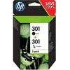 Image de HP 301 2-pack (N9J72AE) - Pack de 2 cartouches d'encre - noir, couleurs (cyan, magenta, jaune) en occasion ou reconditionné