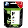 Image de HP 62 Twin Pack - pack de 2 - noir, tricolore - originale - cartouche d'encre
