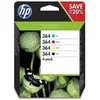 Image de HP 364 Pack de 4 cartouches dencre noire cyan jaune et magenta authentiques (N9J73AE) pour DeskJet 3070A Photosmart 5525/6525