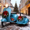 Image de Vespa scooter moto électrique double pour enfants - ORYXEARTH - Bleu - 6V - 3-4 km/h