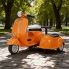Image de Vespa scooter moto électrique double pour enfants - ORYXEARTH - Orange - 6V - 4 roues