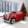 Image de Voiture électrique rétro pour enfants - ORYXEARTH - Rouge - Batterie 12V - Vitesse 3-6 km/h