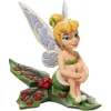 Image de Figurine de collection Fée Clochette assise sur du houx