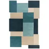 Image de NOVATREND - Tapis Pure laine Moderne et Design ARTY - Bleu turquoise - 120x170 cm