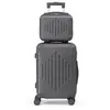 Image de ALIGHTUP - Set de Valises - Lot de 2 Valises à roulettes - Rayures en diamant - Gris