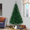 Image de Sapin de Noël Artificiel avec Support de Fer 240cm Décoration fêtes Arbre de noël 1138 Branches - Vert