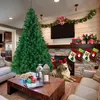 Image de Sapin de Noël Artificiel avec Support de Fer 210cm Décoration fêtes Arbre de noël 1100 Branches - Vert
