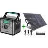 Image de SWAREY Générateur solaire Portable 518Wh avec panneau Solaire Pliable 100W Kit dénergie de Réserve de Voyagechauffage domestique