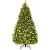Image de Costway Sapin De Noël Arbre De Noël Artificiel 240cmavec Lumières Led Et Pied