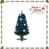Image de Sapin de Noël LED Lumineux 90CM COSTWAY Branches Fibre Optique Lumière Couleur Variable avec Etoile de Cime Décoration de Noël