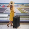 Image de ALIGHTUP - Valise de Voyage Valise Rigide Trolley à 4 Roulettes et Serrure - Noir75*48*28cm
