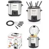 Image de Friteuse - Inox - 2 EN 1 - 840W - Capacité 1L - Thermostat réglable 80°-190°