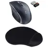 Image de Logitech wireless mouse m705 noir + t nb tapis de souris ergo design noir