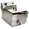 Image de Friteuse acier inox 1 bac 10 litres cuve et resistance amovible robinet vidange professionnelle 3614011