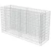 Image de Jardinière lit surélevé plantes fleurs jardin à gabion acier galvanisé 180 x 50 x 100 cm 02_0001284