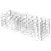 Image de Jardinière lit surélevé plantes fleurs jardin à gabion 180 cm acier galvanisé 02_0001285