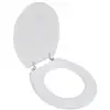 Image de Siège de toilette abattant avec couvercle wc cuvette standard mdf blanc 02_0002878