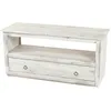 Image de Meuble Tv Avec Tiroir De Rangement Étagère Style Vintage En Bois Blanc 04_0005045
