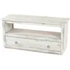 Image de Meuble TV avec tiroir de rangement etagere style vintage en bois blanc 04_0005045