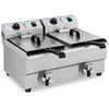 Image de Friteuse électrique professionnelle restaurant 2 x 10 litres robinets de vidange 14_0001786