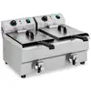 Image de Friteuse électrique professionnelle restaurant 2 x 10 litres robinets de vidange 14_0001786