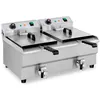 Image de Friteuse électrique professionnelle restaurant 2 x 13 litres robinets de vidange 14_0001787