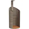 Image de Douche D'extérieur 100 X 100 X 241,5 Cm Poly Rotin Bois Acacia Gris 02_0042015