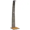 Image de Douche D'extérieur 55 X 60 X 224 Cm Résine Tressée Bois Acacia Gris 02_0042019