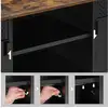 Image de Meuble tv support de télévision 120 x 40 x 55 cm buffet bas avec 3 étagères réglables pour tv jusqu'à 55 pouces pour salon chambre marron rustique et noir 12_0006572