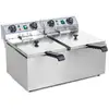 Image de Friteuse cuisine professionnelle 2 bacs 13 litres cuve amovible avec minuterie acier inoxydable 14_0010263