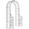 Image de Arche treillis de jardin avec portillon support pour plantes grimpantes metal bronze 10_0003945