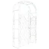 Image de Arche a rosiers avec deux portes plantes grimpantes decoration jardin 220x120 cm en metal blanc vieilli 10_0003953