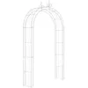 Image de Arche a rosiers treillis plantes grimpantes 260x148 cm en metal blanc 10_0003957
