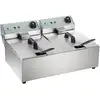 Image de Friteuse Acier Inox 2 Bacs 10 Litres Cuve Amovible Professionnelle 3614010