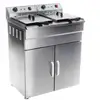 Image de Friteuse Haute Acier Inox 2 Bac 16 Litres Cuve Amovible Avec Minuterie 3614031
