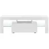 Image de Meuble Tv Avec Éclairage Led Multicolore Banc Support Design Avec Étagères 130 Cm 03_0005859