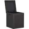 Image de Coffre Boîte Meuble De Jardin Rangement 90 Litres Pp Rotin Noir 02_0013052