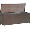 Image de Coffre Boîte Meuble De Jardin Rangement Marron 120 X 50 X 60 Cm 02_0013096