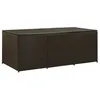 Image de Coffre boîte meuble de jardin rangement résine tressée 180 x 90 x 75 cm marron 02_0013120