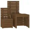 Image de Ensemble de boîtes coffre de jardin 3 pièces bois pin massif marron miel 02_0013177