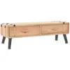 Image de Meuble Télé Buffet Tv Télévision Design Pratique Bois De Sapin Massif 120 Cm 2502048