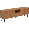 Image de Meuble Tv De Rangement Moderne 140 X 30 X 46 Cm Effet Bois 03_0007761