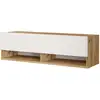 Image de Meuble Tv À Porte 29,5 X 100 X 31,5 Cm Effet Chêne Rustique 03_0007780
