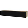 Image de Meuble Tv Téléviseur Étagères 135 X 31 X 25 Cm Effet Chêne Et 03_0007867