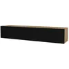 Image de Meuble TV televiseur etageres 135 x 31 x 25 cm effet chene et noir