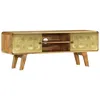 Image de Meuble télé buffet tv télévision design pratique bois de manguier massif 120 cm 2502138